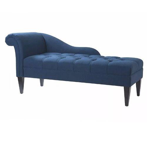 Divã Azul Chaise Longue Sofá - Casa, Móveis e Decoração