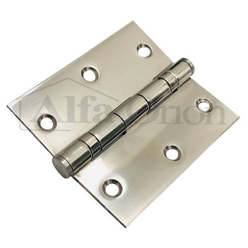 Dobradiça P/ Porta Aço Inox Polida 304 3½x3 ( 6 Unidades )