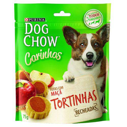 Dog Chow Carinhos Tortinhas para Cães Adultos e Filhotes Sabor Maçã - 75g