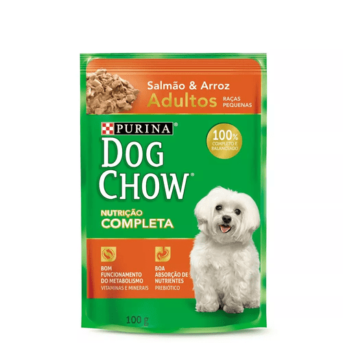Dog Chow Sachê Adulto Raças Pequenas Salmão e Arroz 100g