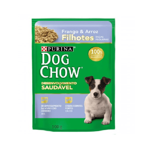 Dog Chow Sachê Filhotes Raças Pequenas Frango e Arroz 100g Dog Chow Sachê Filhotes R Pequenas Frango e Arroz 100g