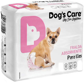 Dog's Care Fralda Higiênica Absorvente para ELAS - Pacote com 6 Unidades PP