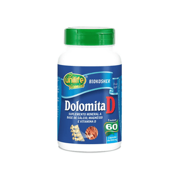 Dolomita com Vitamina D 60 Cápsulas Unilife