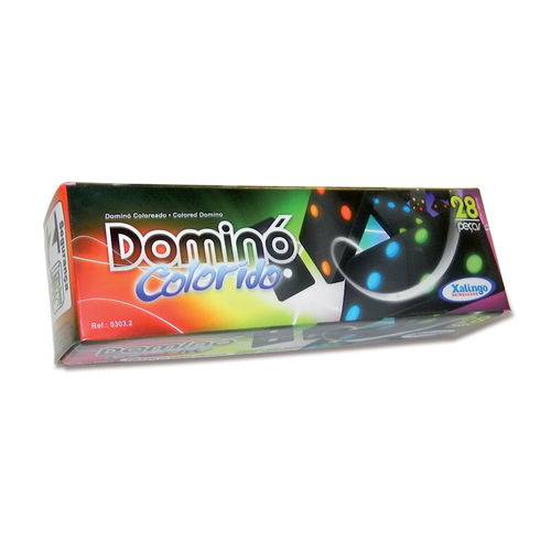 Domino de Madeira - Pingos Coloridos - Xalingo