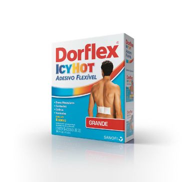 Dorflex Icy Hot Tamanho Grande Sanofi Aventis 5 Adesivos Flexíveis
