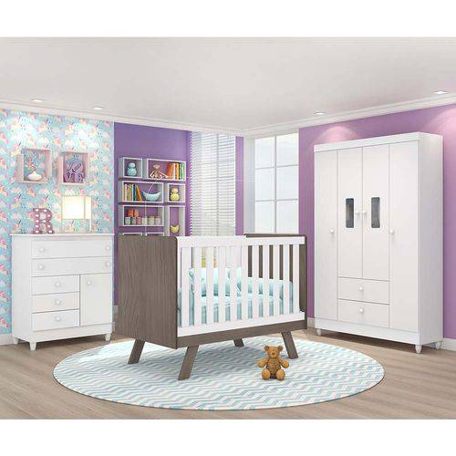 Dormitório Infantil Sonho Feliz - Branco/malbec Moveis Arapongas