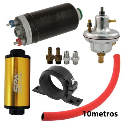 Dosador Hpi V3 + Suportes + Filtro de Combustível + Bomba Elétrica 14bar + 10M Mangueira Prata (VLRPSH01SL-FTISCB03-SALSBC01P-SAL - Confira Especificações