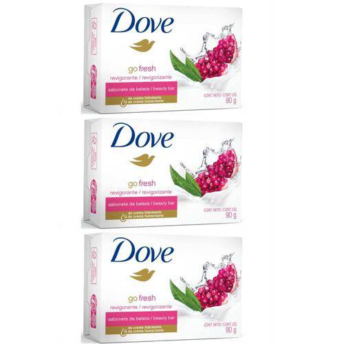 Dove Go Fresh Revigorante Sabonete 90g (kit C/03)