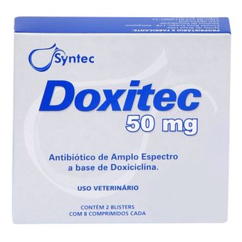 Doxitec Syntec 50mg C/ 16 Comprimidos para Cães e Gatos