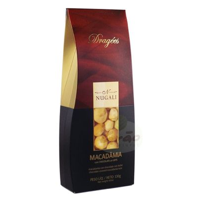 Dragées Macadâmia com Chocolate ao Leite 100g - Nugali