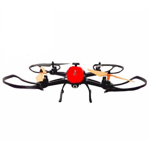 Drone Quadricoptero Espiao Intruder Vermelho com Camera Polibrinq