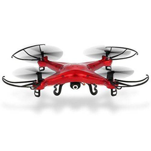 Drone Syma X5C RTF RC Câmera 2.0MP Quadricóptero - Red