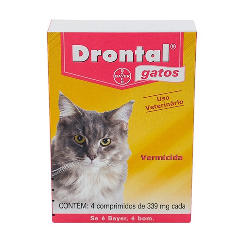 Drontal 339mg para Gatos Vermicida com 4 Comprimidos