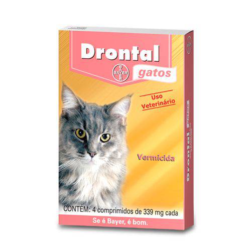 Drontal Gatos para 4kg Caixa com 4 Comprimidos