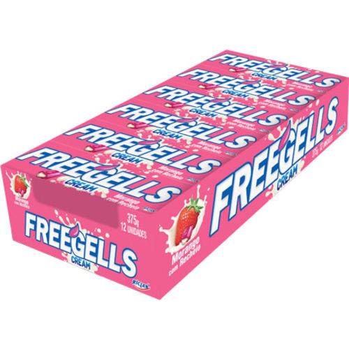 Drops Freegells Cream Morango Caixa com 12
