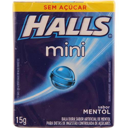Drops Halls Mini Mentol 15g - Adams