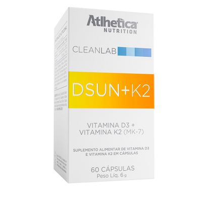 Dsun + K2 Vitamina D3 e K2 CleanLab Atlhetica Nutrition
