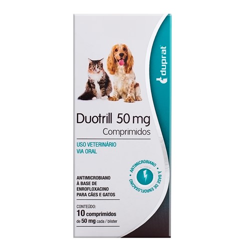 Duotrill 50mg para Cães e Gatos Uso Veterinário com 10 Comprimidos