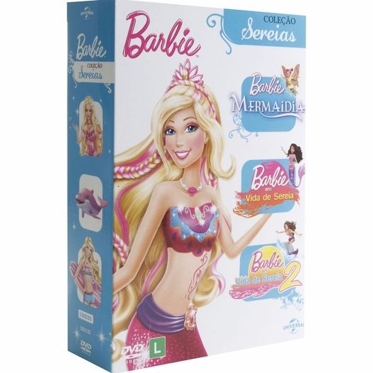 DVD Barbie - Coleção Sereias (3 DVDs)