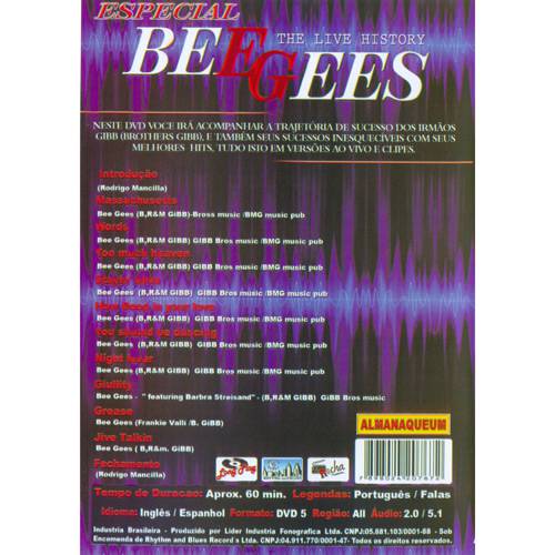 DVD Bee Gees - The Live History