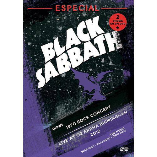 DVD Black Sabbath Especial Concert 1970 e Birminghan 2012