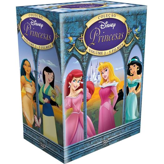 DVD Coleção Disney Princesas Vol 2 (5 DVDs)