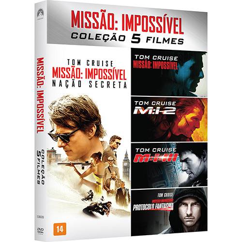 DVD - Coleção - Missão: Impossível 1-5 (5 Discos)