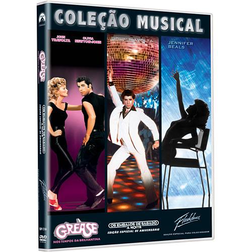 DVD Coleção Musical - os Embalos de Sábado a Noite (Grease/Flashdance) - Triplo