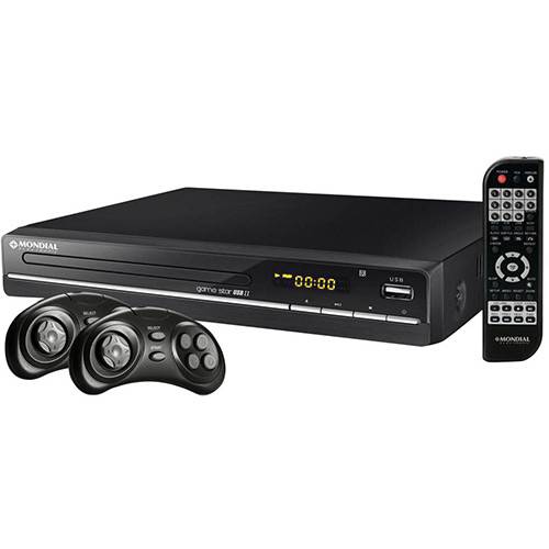 DVD Game Star Mondial 6010-01 com USB II com Karaokê, Função Game, Entrada USB e Ripping