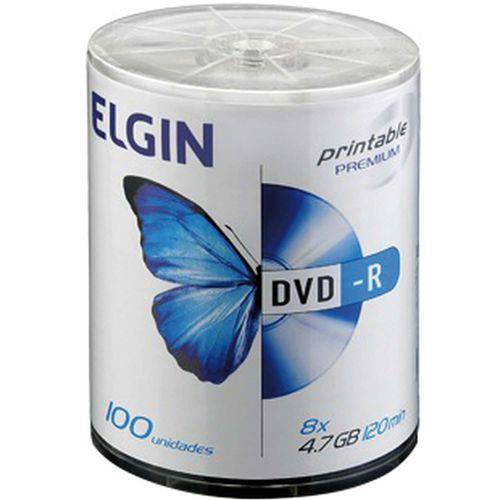 Dvd Gravavel Printable Dvd-r 4.7gb/120min/8x Elgin Tubo-100