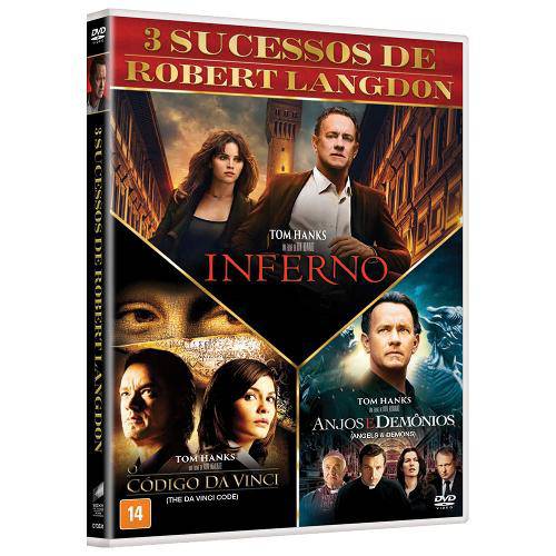 Dvd Inferno + o Código da Vinci + Anjos e Demônios (3 Dvds)