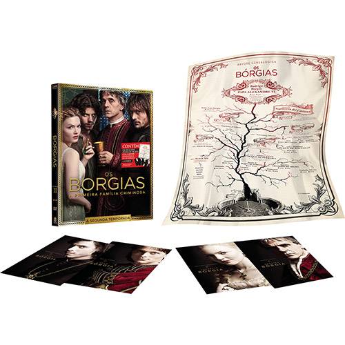 DVD os Borgias - 2ª Temporada (4 Discos): Edição Exclusiva com Pôster da Árvore Genealógica de os Bórgias + 4 Cards