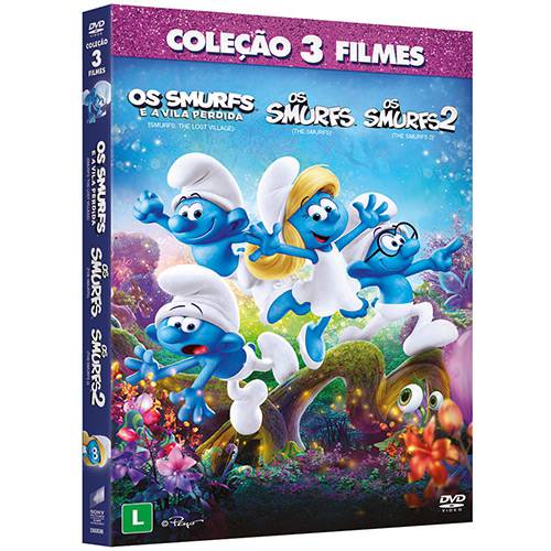 DVD - os Smurfs + os Smurfs 2 + os Smurfs e a Vila Perdida (3 Discos)