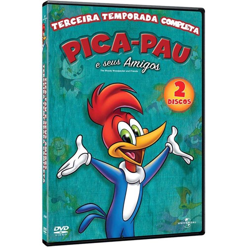 DVD Pica-Pau e Seus Amigos 3º Temporada Completa - Duplo