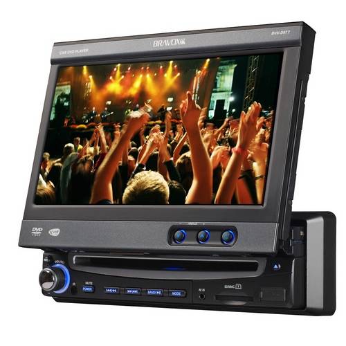 Dvd Player Automotivo Bravox Retrátil D-977 - Tela de 7 Touch Screen - Usb, Sd e Aux