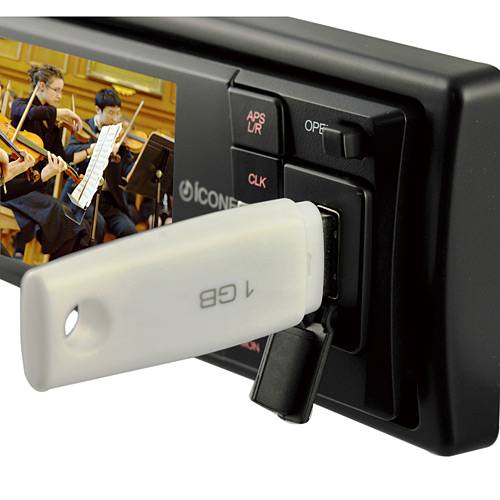 DVD Player Automotivo Ícone DV1307 Tela 3''- Rádio AM/FM, Entradas USB, SD, AUX e P/câmera de Ré