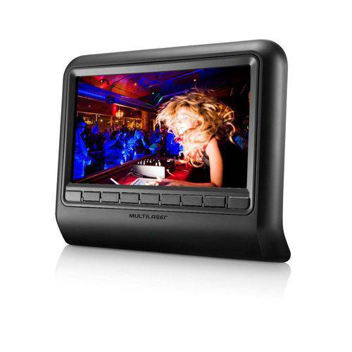 DVD Player Automotivo Multilaser AU705 para Encosto de Cabeça Preto
