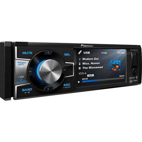 DVD Player Automotivo Pioneer DVH-8880AVBT Tela 3,5'' com Bluetooth USB Entrada RCA