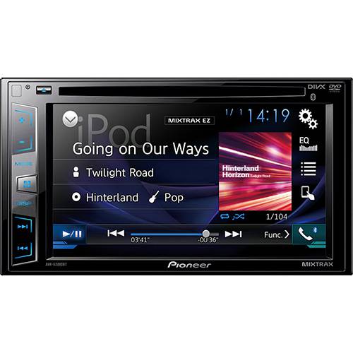 DVD Player Automotivo Pioneer Mixtrax AVH-X2880BT Tela 6,2'' com Bluetooth USB Entrada RCA