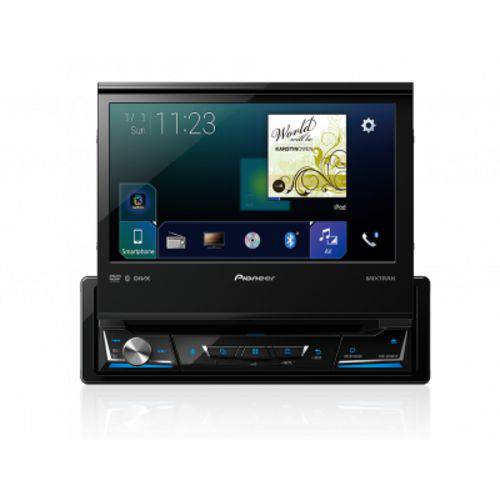 DVD Player Automotivo Pioneer Retrátil Avh-Z7080 Tv Tela 7'' Tv Digital Bluetooth Entradas USB e Aux