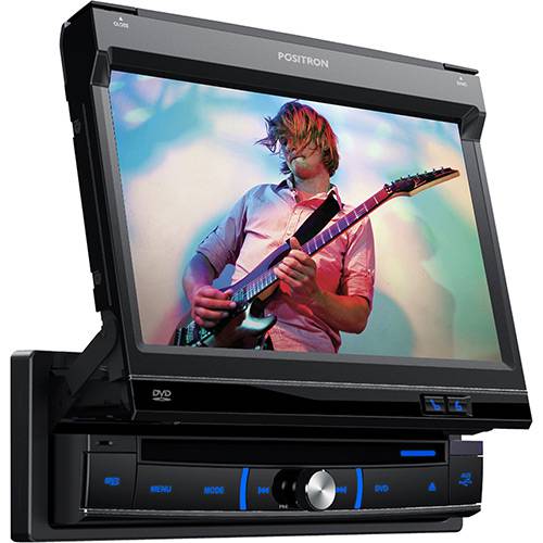 DVD Player Automotivo Positron SP6111AV Tela 7"- Rádio AM/FM, 2 Pares de Saídas RCA, Entradas USB, SD, AUX e P/câmera de Ré
