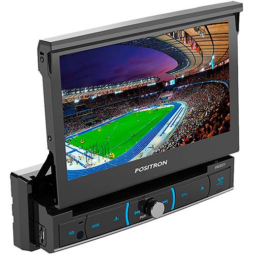 DVD Player Automotivo Pósitron SP6720 7" TV Digital USB Entrada Cartão SD Bluetooth Touch Retrátil