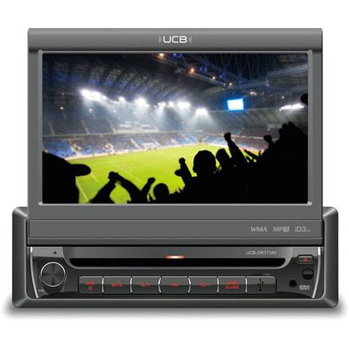 Dvd Player Automotivo UCB-DR171AV, Tela Retrátil 7", Touch Screen, TV Digital, Usb, Mp3