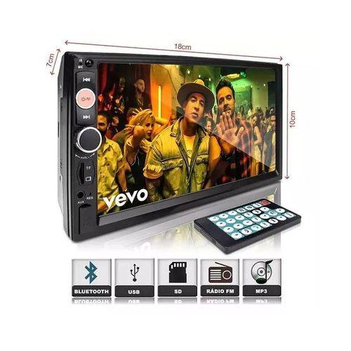 DVD Player Carro Multimidia Bluetooth Touch USB 2din Kp C19