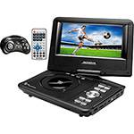DVD Player Portátil Mondial Play Action Tela 7" Giratória com 600 Jogos, Função Ripping/Copy e Suporte para Carro