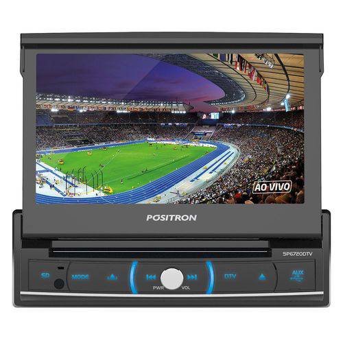 Dvd Player Positron Sp-6720 Dtv Tela Retratil de 7 Polegadas Usb / Sd/ Mp3 / Touch