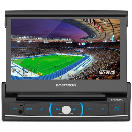 DVD Player Retrátil 7" Pósitron SP6720DTV Bluetooth USB Controle