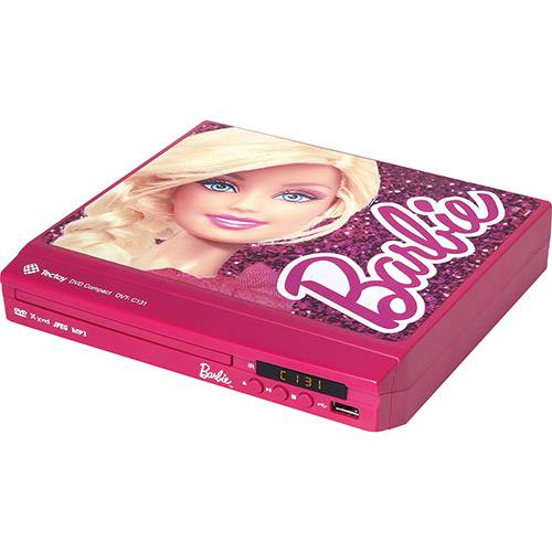 DVD Player Tectoy Compact DVT-C131 Barbie com Entrada USB