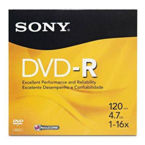 Dvd-r 4.7 Gb 8x Gravável Envelope - Sony