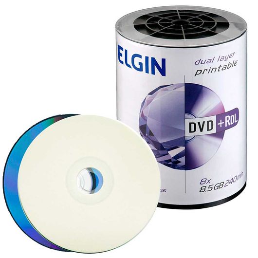 DVD+R Dual Layer Elgin Printable 8.5GB 1 Unidade